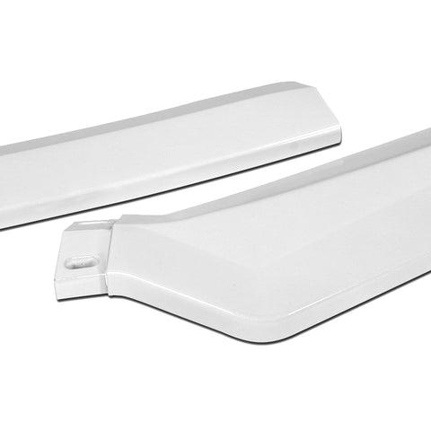 For 2011-2013 Hyundai Elantra Sedan Painted White Front Bumper Body Spoiler Lip + 86" x 4" Universal Painted White Side Skirt Extension Rocker Splitters Lip 9pcs
