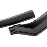 For 2013-2017 Hyundai Elantra GT Hatchback Painted BLK Front Bumper Spoiler Lip + 31"x4" Universal Painted Black Side Skirt Rocker Splitters Diffuser Winglet Wind  5pcs