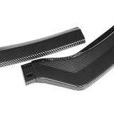 For 2013-17 Hyundai Elantra GT Hatchback Carbon Painted Front Bumper Spoiler Lip + 86" x 4" Universal Carbon Look Side Skirt Extension Rocker Splitters Lip 9pcs