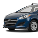 For 2013-17 Hyundai Elantra GT Hatchback Carbon Painted Front Bumper Spoiler Lip + 86" x 4" Universal Carbon Look Side Skirt Extension Rocker Splitters Lip 9pcs