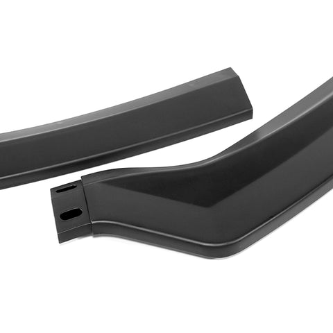 For 2013-2017 Hyundai Elantra GT Hatchback Matt Black Front Bumper Spoiler Lip + 86" x 4" Universal Black Side Skirt Extension Rocker Splitters Diffuser Lip 9pcs