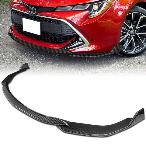 For 2019-2022 Toyota Corolla Hatchback TS-Style Carbon Painted Front Bumper Lip  3pcs