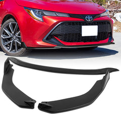 For 2019-2022 Toyota Corolla SE Hatchback TS-Style Matt Black Front Bumper Lip  3pcs