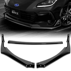 For 2022-2024 Subaru BRZ ST-Style Painted BLK Front Bumper Spoiler Splitter Lip  3pcs