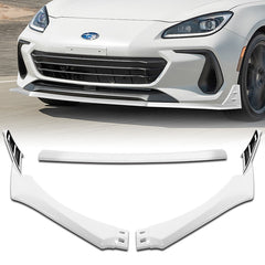 For 2022-2024 Subaru BRZ ST-Style Painted WH Front Bumper Spoiler Splitter Lip  3pcs