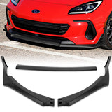 For 2022-2024 Subaru BRZ ST-Style Matt Black Front Bumper Spoiler Splitter Lip 3pcs