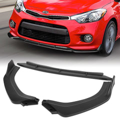For 2014-2016 Kia Forte Koup Coupe STP-Style Matt Black Front Bumper Spoiler Lip  3pcs