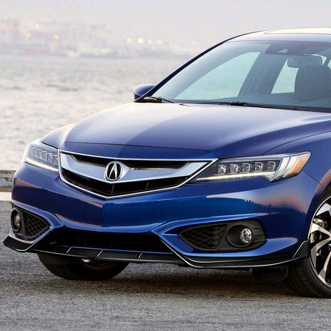 For 2016 2017 2018 Acura ILX Real Carbon Fiber Front Bumper Lip Spoiler Splitter