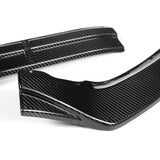 For 2015-2018 Mercedes C-Class W205 Base Carbon Fiber Front Bumper Lip Spoiler  3pcs