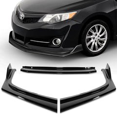 For 2012-2014 Toyota Camry SE Painted Black Front Bumper Lip Spoiler Splitter  3pcs