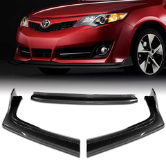 For 2012-2014 Toyota Camry SE Carbon Painted Front Bumper Lip Spoiler Splitter  3pcs