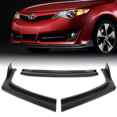 For 2012-2014 Toyota Camry SE Matt Black Front Bumper Lip Spoiler Splitter 3pcs
