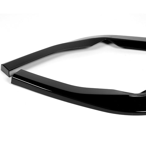 For 2022-2025 Subaru WRX ST-Style Painted BLK Front Bumper Spoiler Splitter Lip + 59" x 4" Universal Painted Black Side Skirt Extension Rocker Splitters Lip 9pcs