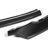 For 2022-2025 Subaru WRX ST-Style Carbon Look Front Bumper Spoiler Splitter Lip + 59" x 4" Universal Carbon Look Side Skirt Extension Rocker Splitters Lip 9pcs