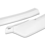 For 2022-2025 Subaru WRX ST-Style Painted WH Front Bumper Spoiler Splitter Lip + 86" x 4" Universal Painted White Side Skirt Extension Rocker Splitters Lip 9pcs