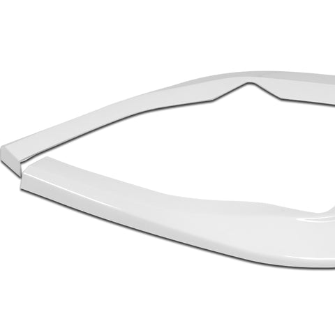 For 2022-2025 Subaru WRX ST-Style Painted WH Front Bumper Spoiler Splitter Lip + 86" x 4" Universal Painted White Side Skirt Extension Rocker Splitters Lip 9pcs