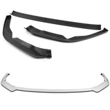 For 2022-2025 Subaru WRX ST-Style Painted WH Front Bumper Spoiler Splitter Lip + 86" x 4" Universal Painted White Side Skirt Extension Rocker Splitters Lip 9pcs