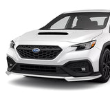 For 2022-2025 Subaru WRX ST-Style Painted WH Front Bumper Spoiler Splitter Lip + 86" x 4" Universal Painted White Side Skirt Extension Rocker Splitters Lip 9pcs