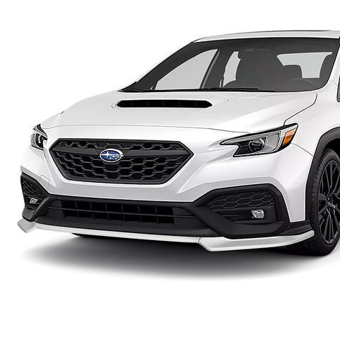 For 2022-2025 Subaru WRX ST-Style Painted WH Front Bumper Spoiler Splitter Lip + 86" x 4" Universal Painted White Side Skirt Extension Rocker Splitters Lip 9pcs