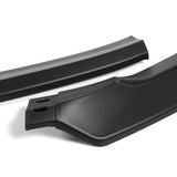 For 2022-2025 Subaru WRX ST-Style Matt Black Front Bumper Spoiler Splitter Lip + 31" x 4" Universal Black Car side Skirt Rocker Splitters Diffuser Winglet Wind  5pcs
