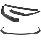 For 2022-2025 Subaru WRX ST-Style Matt Black Front Bumper Spoiler Splitter Lip + 31" x 4" Universal Black Car side Skirt Rocker Splitters Diffuser Winglet Wind  5pcs
