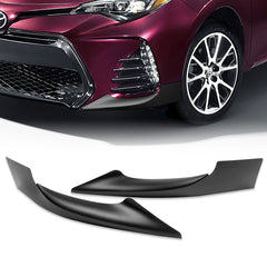 For 2017-2019 Toyota Corolla SE XSE Matt Black Front Bumper Side Aprons Lip 2pcs