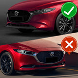 For 2019-2024 Mazda 3 Hatchback MS-Style Carbon Painted Front Bumper Lip Spoiler  3pcs
