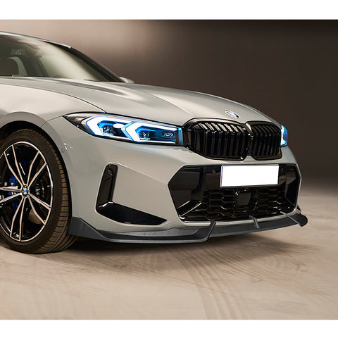 For 2023-2024 BMW 3-Series G20 LCI M-Sport GT-Style Matt Black Front Bumper Lip 3pcs