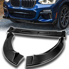 For 2018-2021 BMW X3 X4 G01 G02 M-Sport Carbon Fiber Front Bumper Lip Spoiler