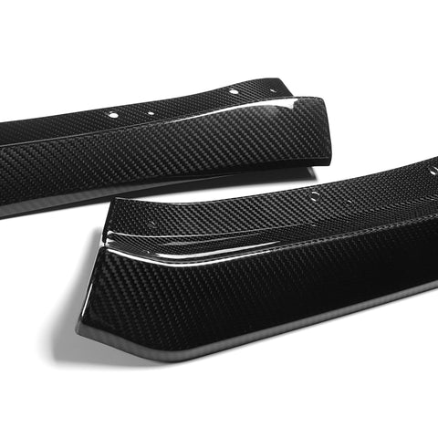 For 2013-2014 Cadillac ATS GT-Style Carbon Fiber Front Bumper Lip Body Spoiler  3pcs