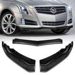 For 2013-2014 Cadillac ATS GT-Style Carbon Fiber Front Bumper Lip Body Spoiler  3pcs