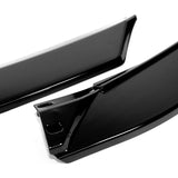 For 2023-2025 Acura Integra TR-Style Painted Black Front Bumper Lip Body Spoiler + 59" x 4" Universal Painted Black Side Skirt Extension Rocker Splitters Lip 9pcs