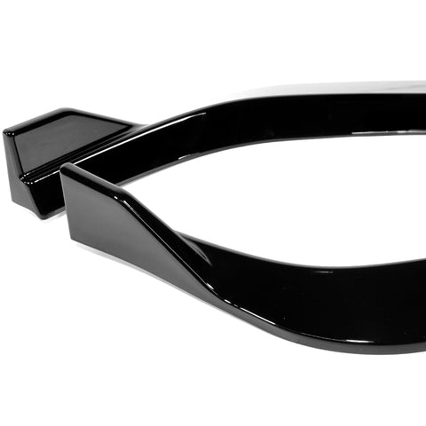 For 2023-2025 Acura Integra TR-Style Painted Black Front Bumper Lip Body Spoiler + 59" x 4" Universal Painted Black Side Skirt Extension Rocker Splitters Lip 9pcs