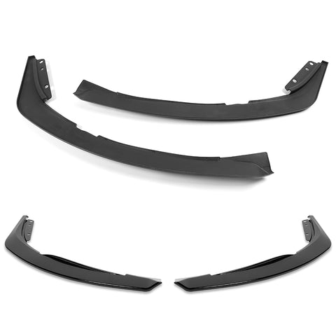 For 2021-2025 Acura TLX TS-Style Painted Black Front Bumper Lip Spoiler Splitter  2pcs