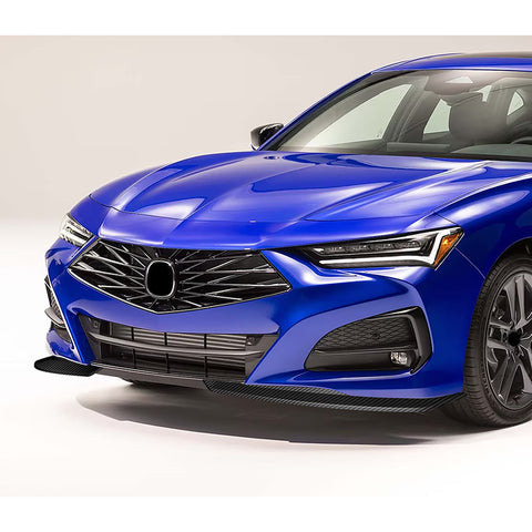 For 2021-2025 Acura TLX TS-Style Carbon Look Front Bumper Lip Spoiler Splitter  2pcs