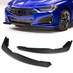For 2021-2025 Acura TLX TS-Style Carbon Look Front Bumper Lip Spoiler Splitter  2pcs