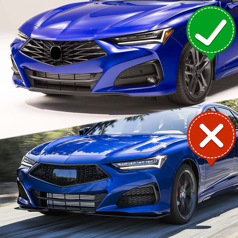 For 2021-2025 Acura TLX TS-Style Painted Black Front Bumper Lip Spoiler Splitter  2pcs