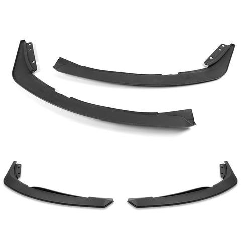 For 2021-2025 Acura TLX TS-Style Matt Black Front Bumper Lip Spoiler Splitter 2pcs