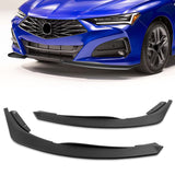 For 2021-2025 Acura TLX TS-Style Matt Black Front Bumper Lip Spoiler Splitter 2pcs