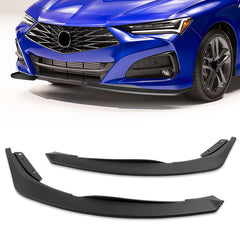 For 2021-2025 Acura TLX TS-Style Matt Black Front Bumper Lip Spoiler Splitter 2pcs