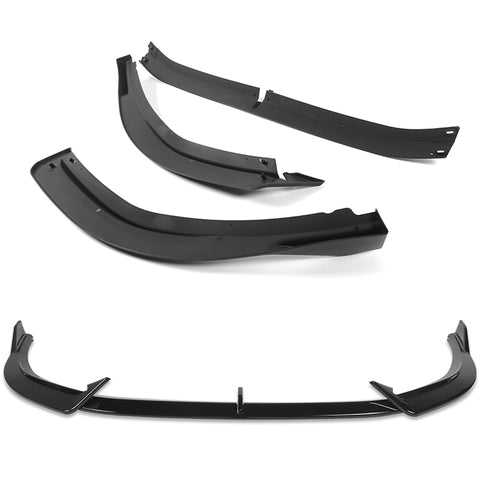 For 2023-2024 Honda Accord Sedan Painted Black Front Bumper Lip Body Kit Spoiler  3pcs
