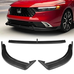 For 2023-2024 Honda Accord Sedan Carbon Painted Front Bumper Lip Bodykit Spoiler  3pcs