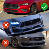 For 2024-2025 Ford Mustang ECO Painted Black Front Bumper Lip Spoiler Splitter  3pcs