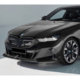 For 2024-2025 BMW 5-Series M-Sport G60 G61 Painted BLK Front Bumper Lip Spoiler  3pcs