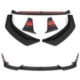 For 2014-2021 BMW 2-Series F22 F23 Base Black Front Bumper Lip Splitter Spoiler  5pcs