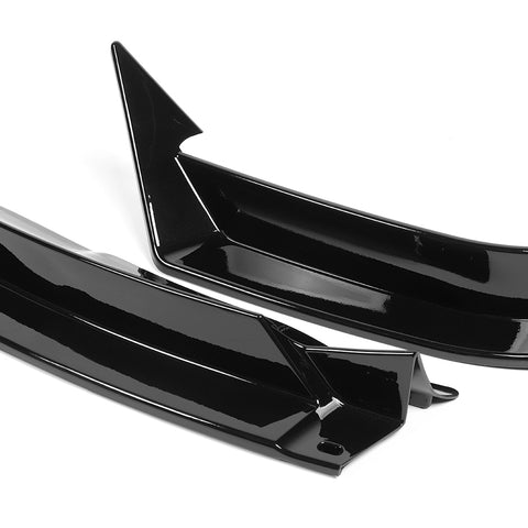 For 2016-2021 Tesla Model X Painted Black Front Bumper Lip Splitter Spoiler  3pcs