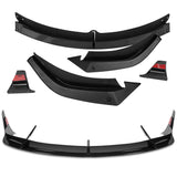 For 2022-2025 Tesla Model X Painted Black Front Bumper Lip Splitter Spoiler  3pcs