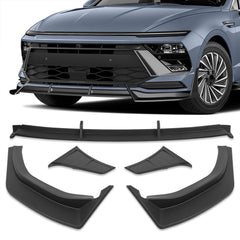 For 2024-2025 Hyundai Sonata Base Matt Black Front Bumper Lip Splitter Spoiler  3pcs