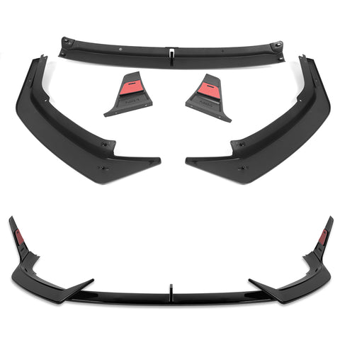 For 2023-2025 Nissan Altima Painted Black Front Bumper Lip Splitter Spoiler   5pcs