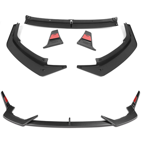 For 2023-2025 Nissan Altima Carbon Painted Front Bumper Lip Splitter Spoiler  5pcs